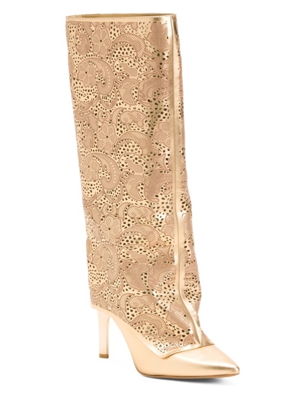 JESSICA SIMPSON Gold Brykia Tall Shaft Boots